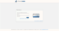 Desktop Screenshot of login.transmed.net